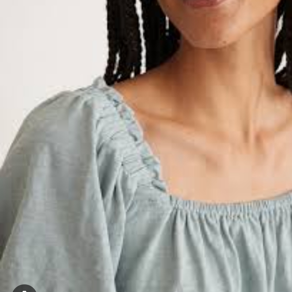 Marine Layer Light Blue Blouse